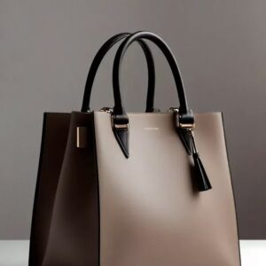Structured Taupe Tote Bag product photo