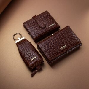 Croc-Texture Wallet Set product photo