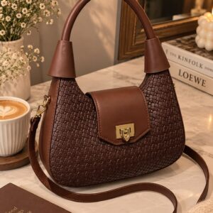 Woven Brown Shoulder Bag product photo